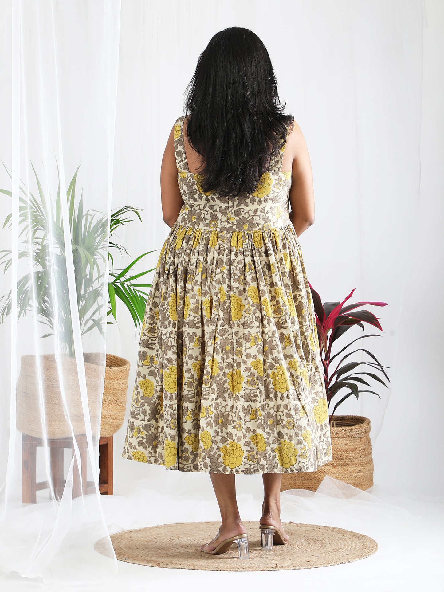 Darzaania Nora Ajrakh Pure Cotton Strap Dress