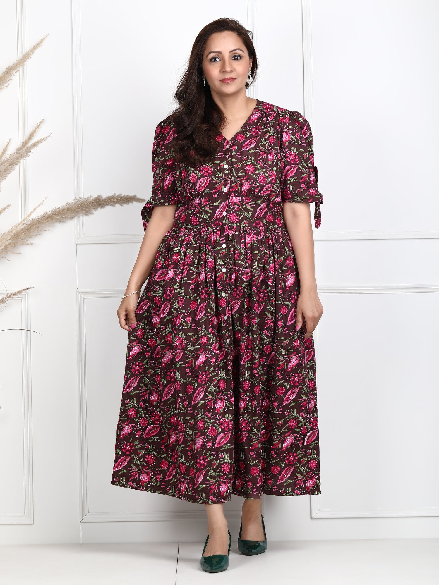 Buy Long Button Down Dresses for Women Small to Plus Sizes |CraftsandLooms Darzaania Buy Long Button Down Dresses for Women Small to Plus Sizes |CraftsandLooms Darzaania