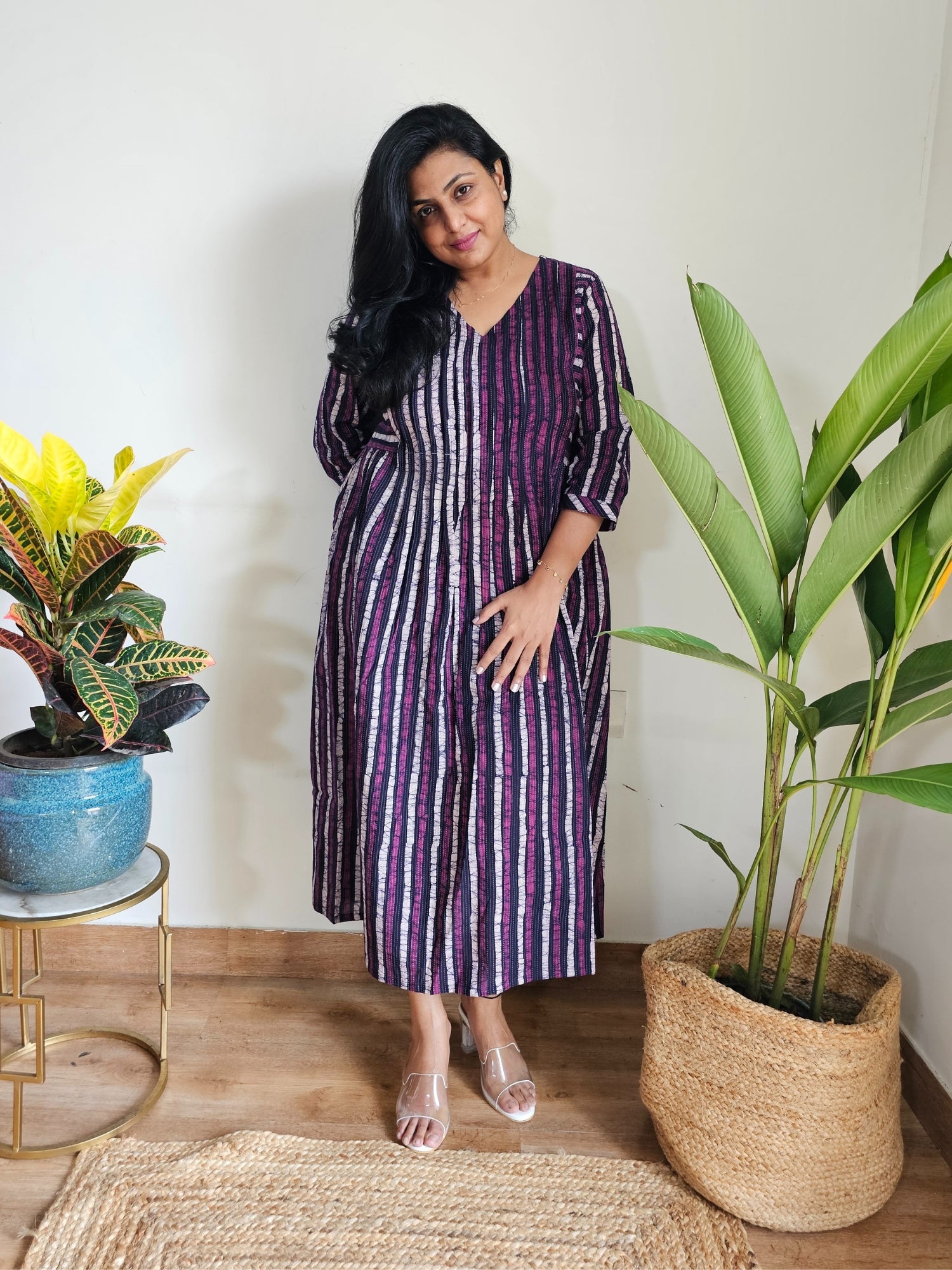 Stripes Cotton Dress for women
