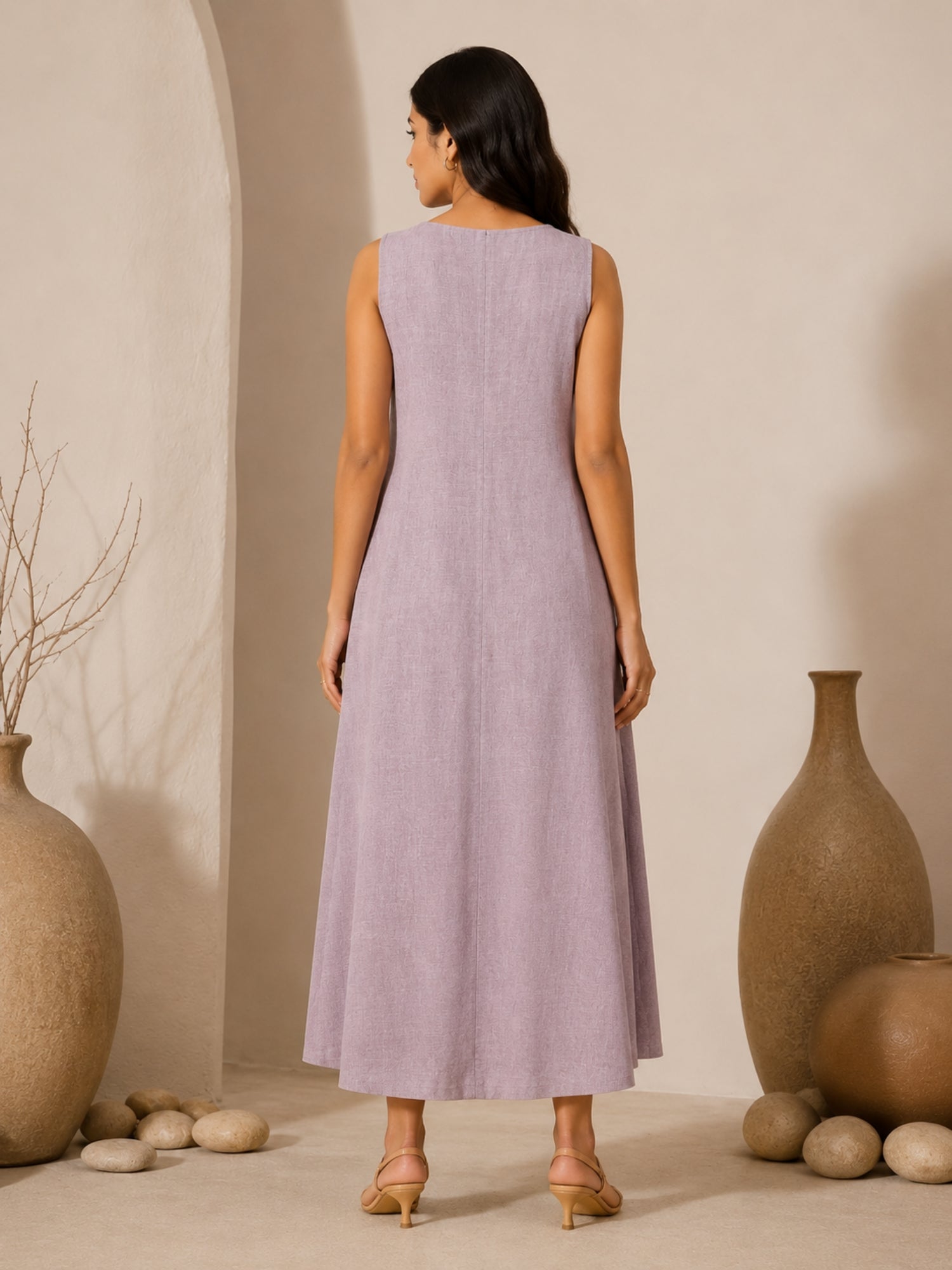 solid color cool cotton maxi dresses S to 6XL sizes