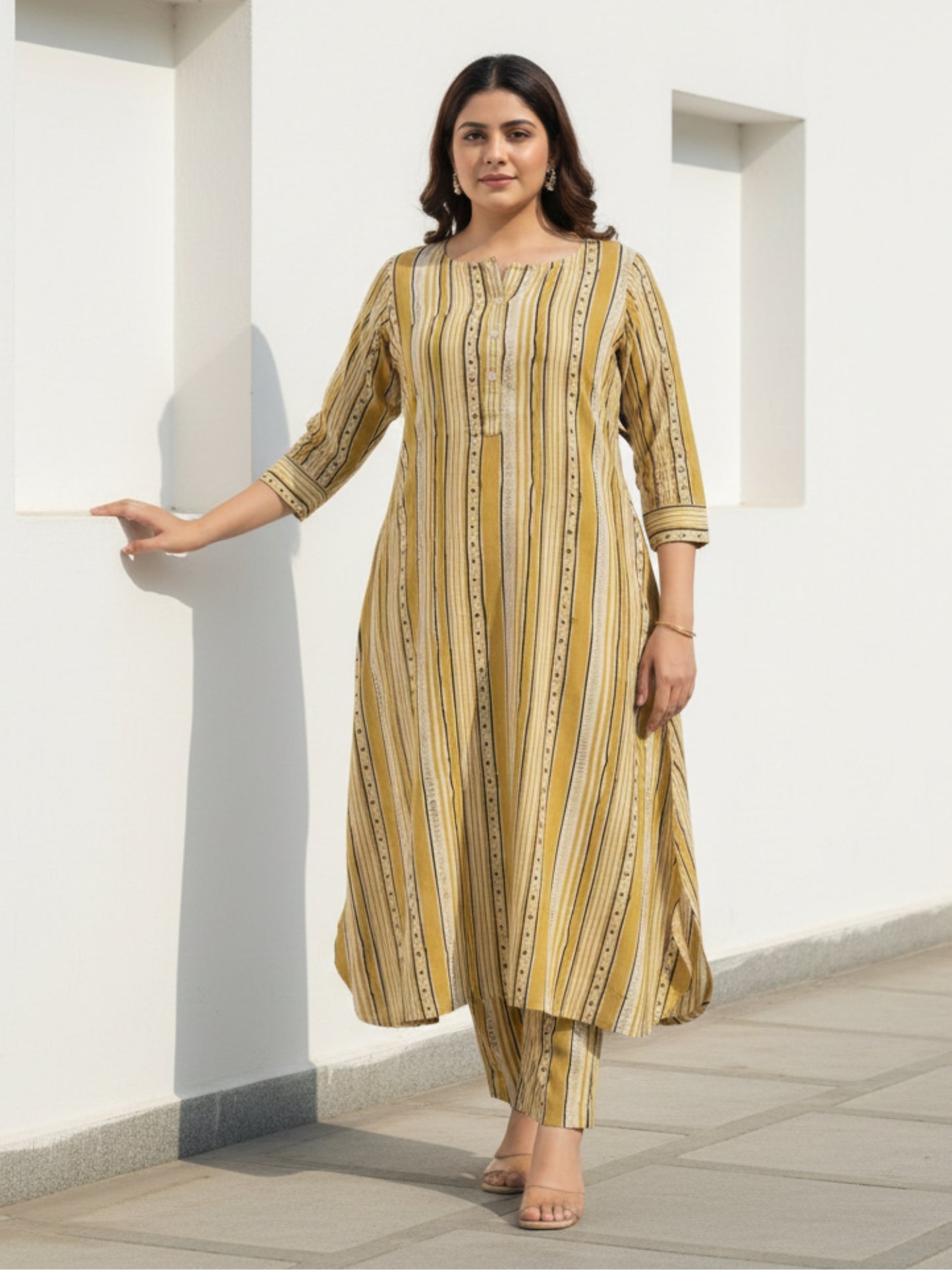 Ajrakh Kurta with Pants coord set , sizes S to 6XL women wear