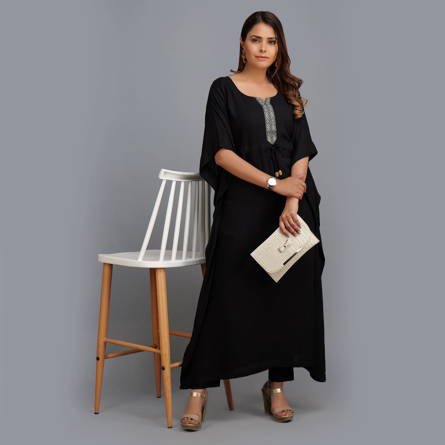 Black Kaftan Set Online