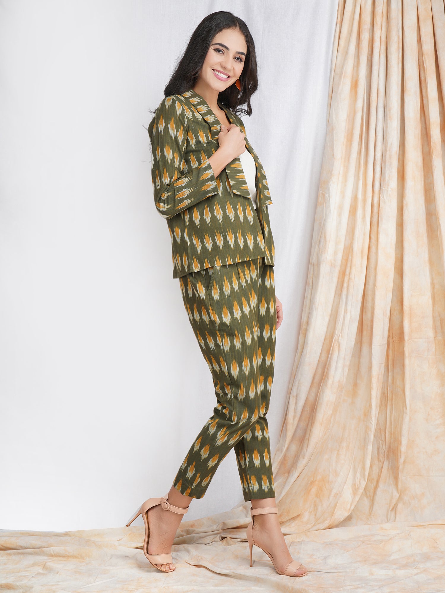 Coord set Ikat Blazer with Ikat Pants