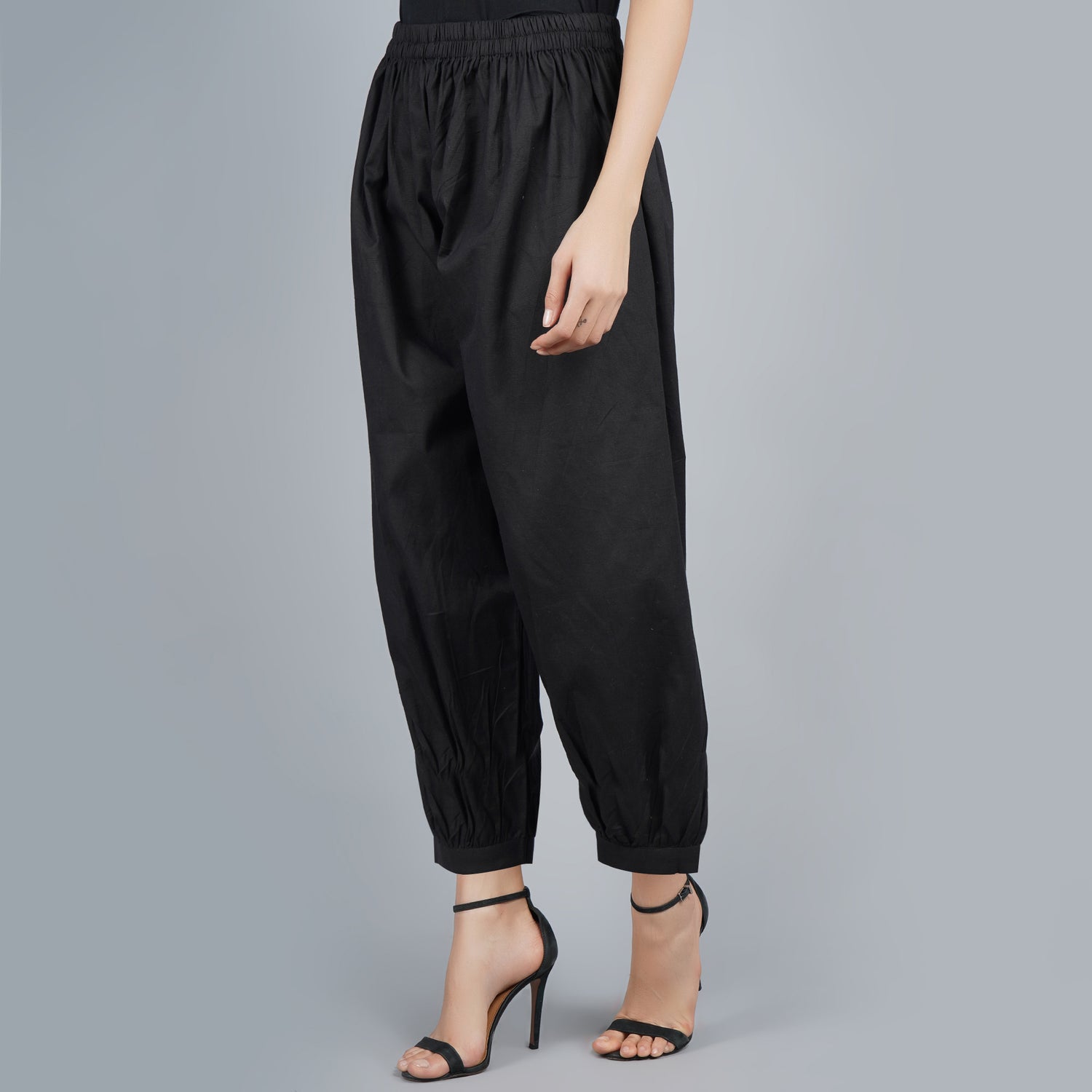 Black Harem Cotton Pants online