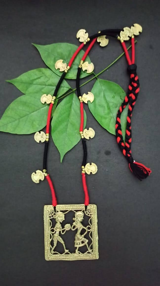 Dhokra Big Pendant Necklace Online