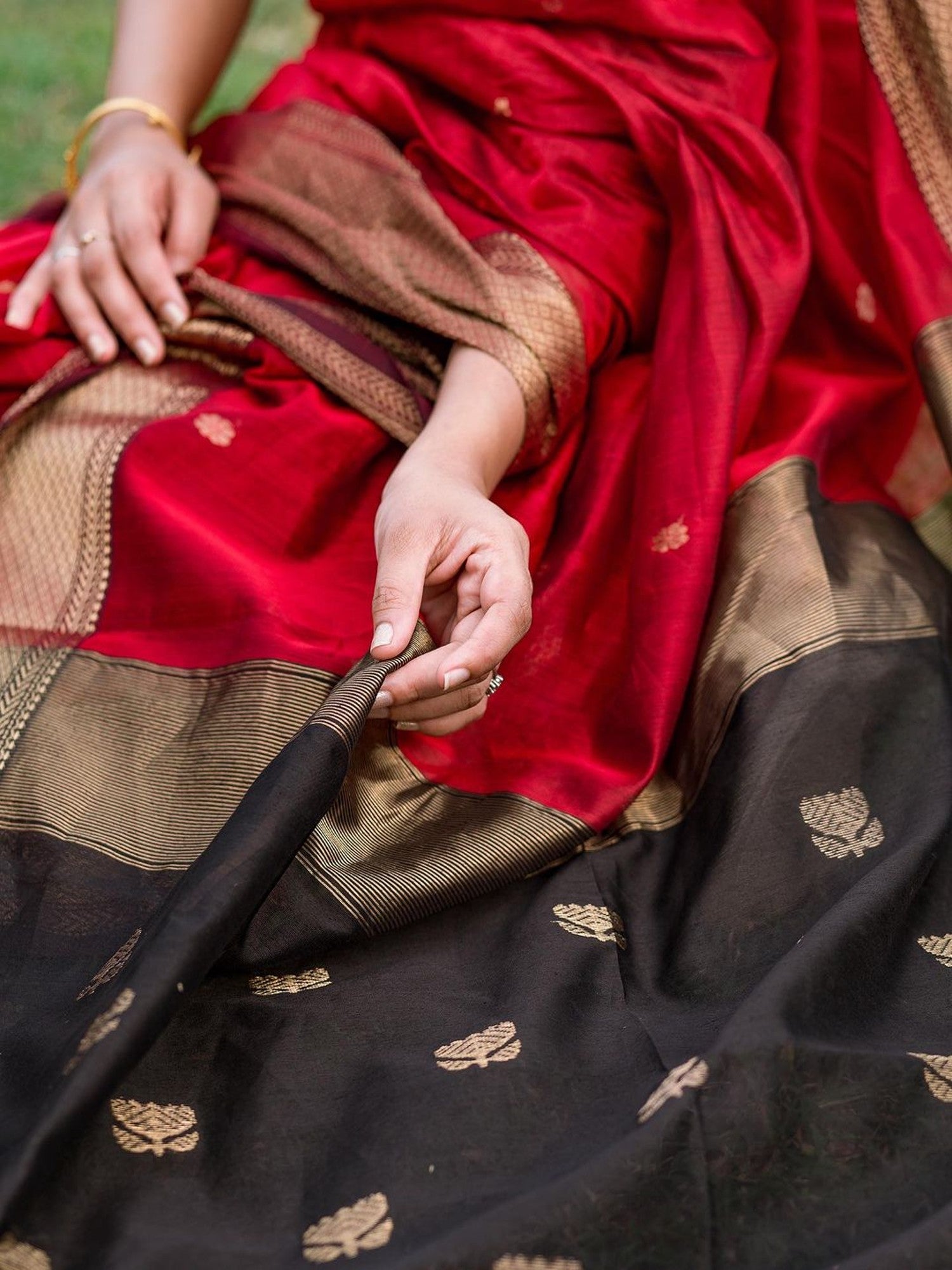 Maheshwari Red color Festival Edition Saree