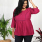Tapsi Purple Cotton Checkered Top