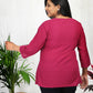 Tapsi Purple Cotton Checkered Top