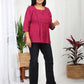 Tapsi Purple Cotton Checkered Top