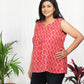 Tanya Red Cotton Sleeveless Top