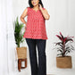 Tanya Red Cotton Sleeveless Top
