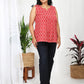 Tanya Red Cotton Sleeveless Top