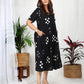 Darzaania Kuvira Black Cotton Block Print Dress