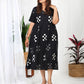 Darzaania Kuvira Black Cotton Block Print Dress