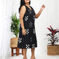 Darzaania Paridhi Black Cotton Sleeveless Midi Dress