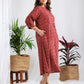 Darzaania Inaya Cotton Ikkat Handloomed Dress