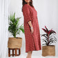 Darzaania Inaya Cotton Ikkat Handloomed Dress