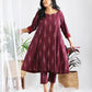 Darzaania Helena Winish Ikkat Cotton Co-ord Set
