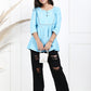 Office wear ikat cotton tops for women