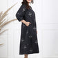 Kantha work block print dress for women