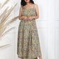 strap neck dresses for women in kalamkari pattern