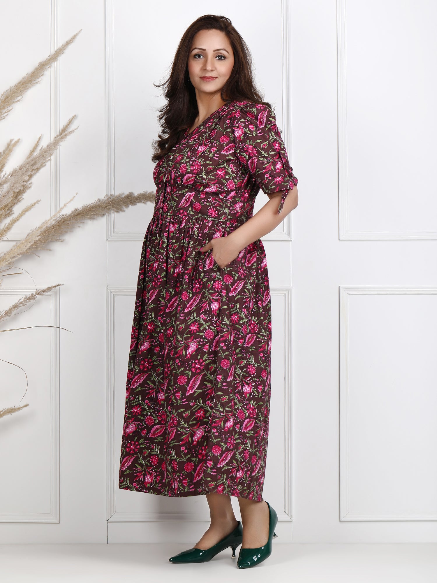 Buy Long Button Down Dresses for Women Small to Plus Sizes |CraftsandLooms Darzaania Buy Long Button Down Dresses for Women Small to Plus Sizes |CraftsandLooms Darzaania
