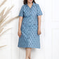 blue midi dress for women