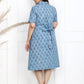 Blue cotton dress for women online