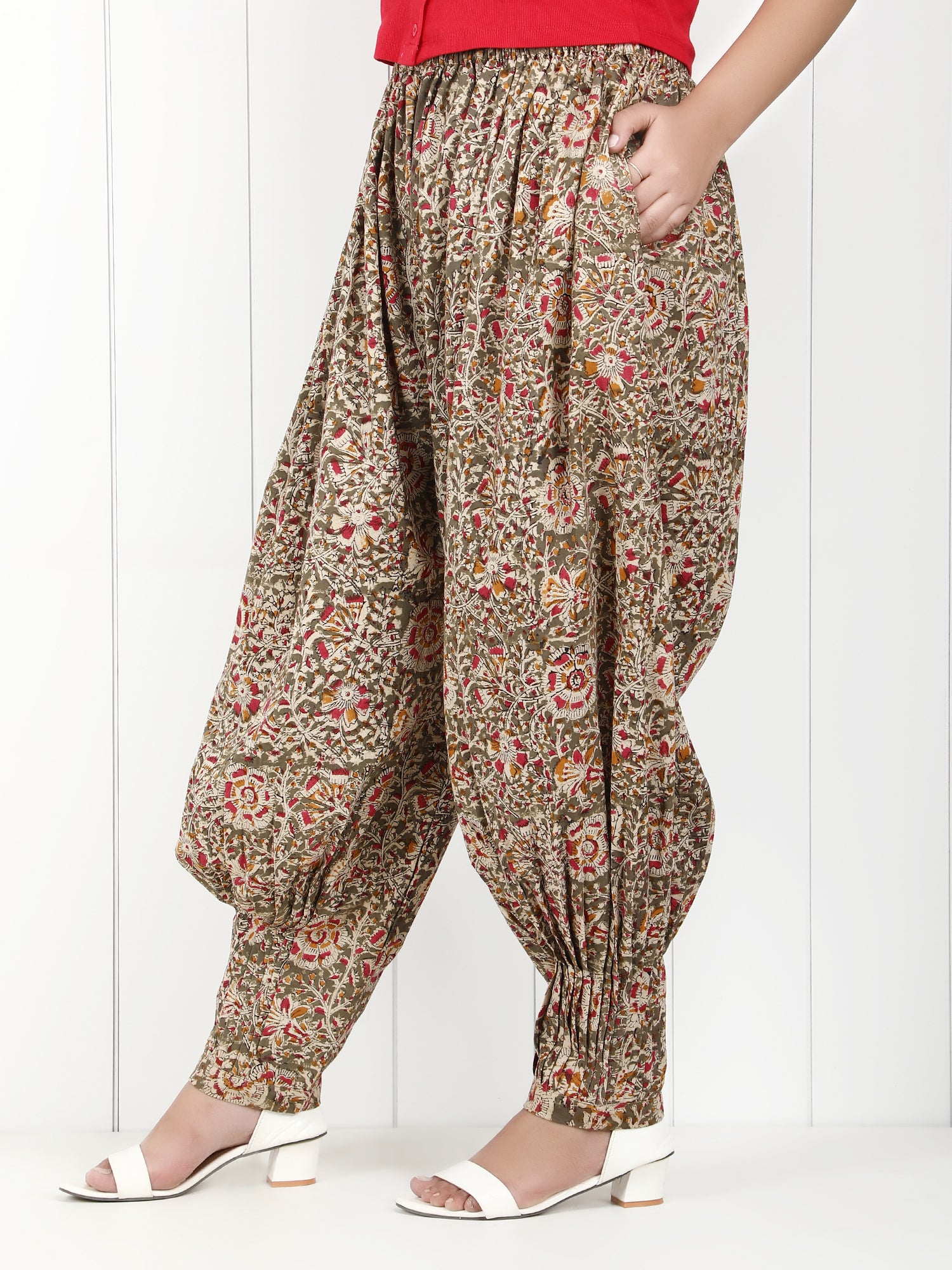 kalamkari cotton pants for women