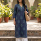 Navy Blue Cotton Kurta