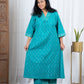 Green Ikkat Co-Ord Set for women