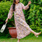 pink floral pure cotton dress for women