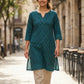 Green Bagh Handblocked Cotton Kurta