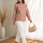 Darzaania Ikat cotton rose gold pink blush color tunic top