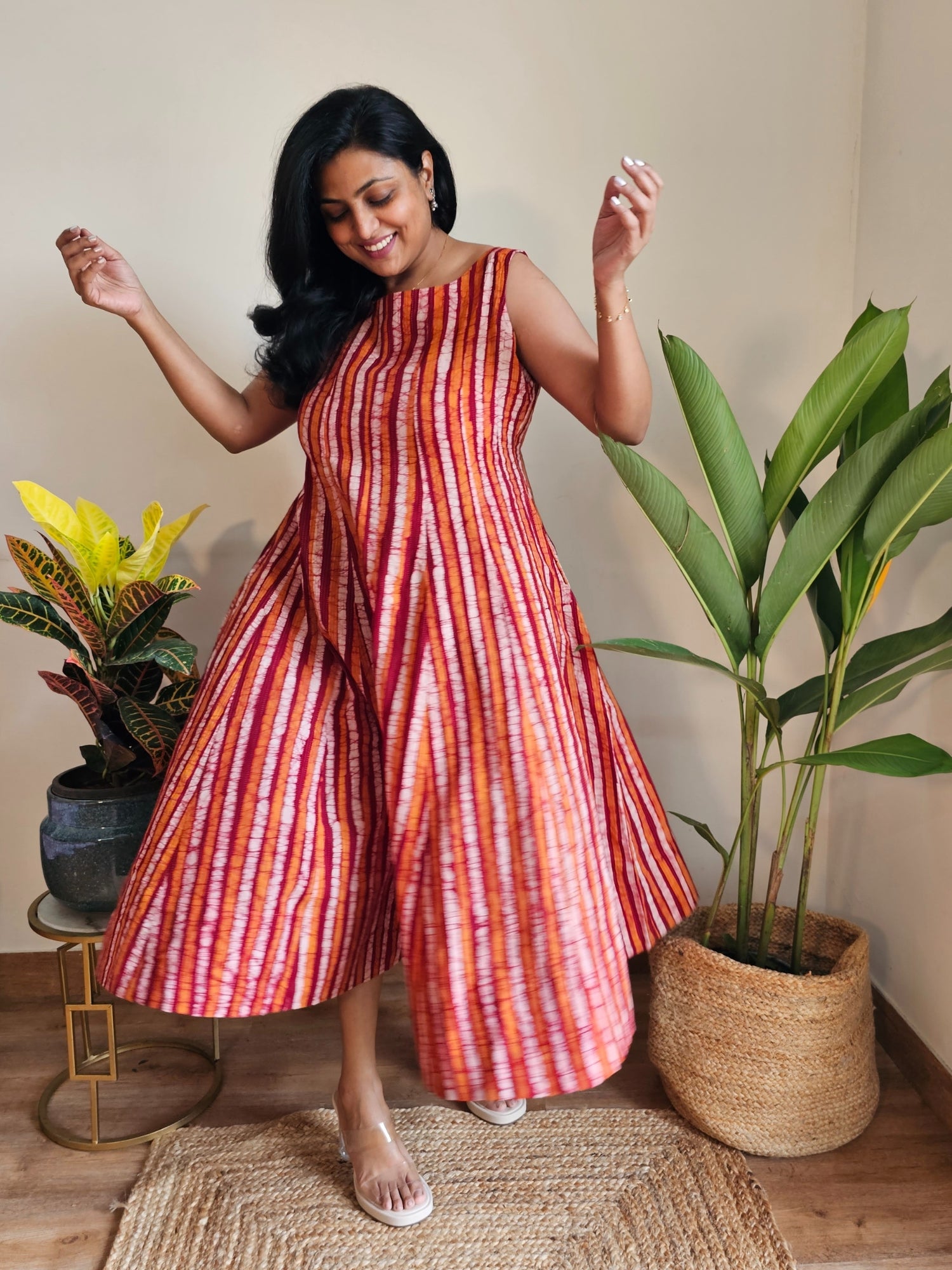 Kantha work cotton dresses for women