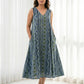 Blue ajrakh cotton dress 