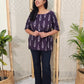Purple ikkat cotton top
