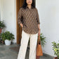 Darzaania Cotton Ikat Shirts for Women, sizes from S to 6XL 