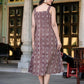 Darzaania Sienna Raga Kalamkari Strap Cotton Dress