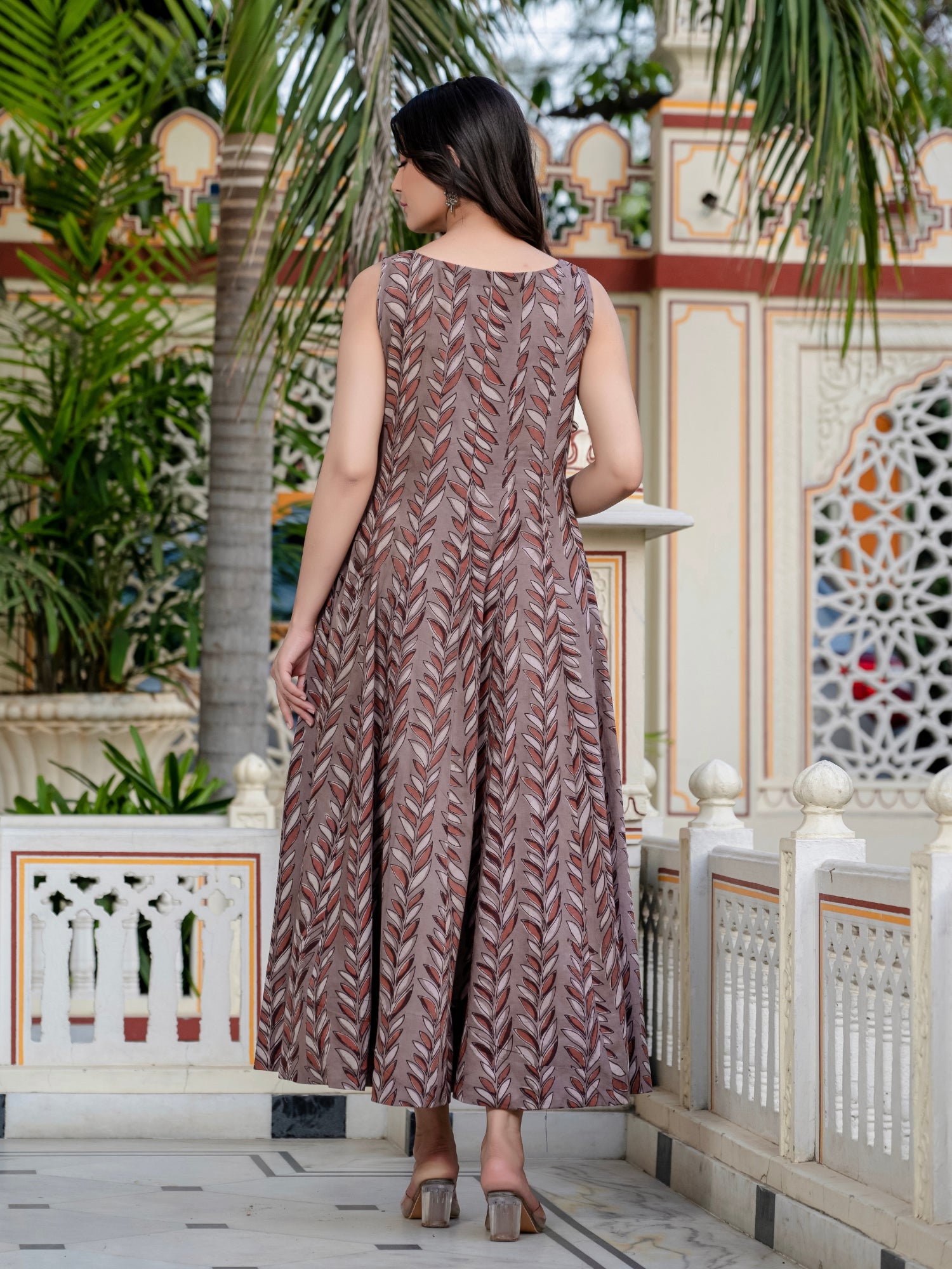 Brown Ajrakh Dress online