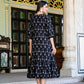 Black button down midi dress