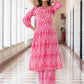 Pink Berry pink Ikat cotton co-ord set front view