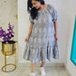 Grey Ikat Exclusive midi dress 