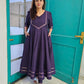 Purple color kurta set for women