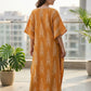 mustard ikat cotton kaftan relaxed fit