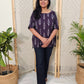 Purple ikkat cotton top