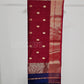 Maheshwari Red & Blue Cotton Silk Saree