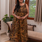 Nyra Batik Cotton Dress for Women in handcrafted batik print, sleeveless ankle length cotton dress