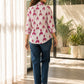 Rosé Handwoven Ikat Cotton Shirt - Back View Ikat shirt