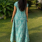 Pure Cotton Midi Dress for Women in Green | Sizes S to 6XL